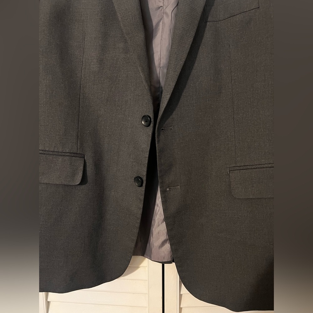 Haggar Men's Classic Fit Blazer Jacket Charcoal Gray - Picture 7 of 9